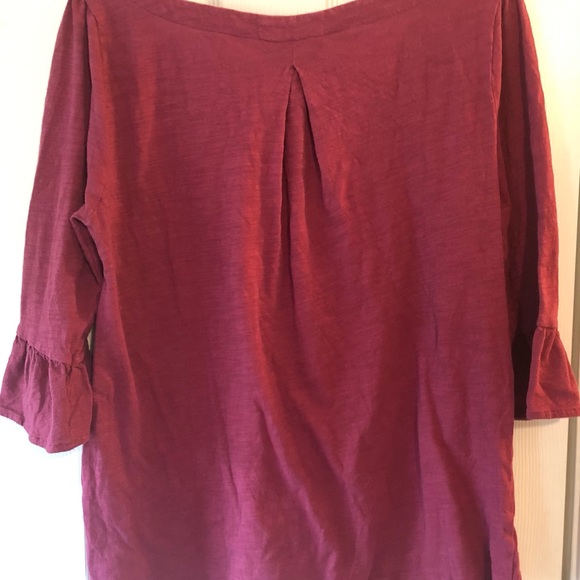 ModCloth Red Long Sleeve Shirt Size M - Picture 2 of 8